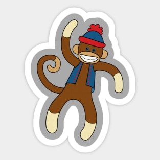 Dancing Sock Monkey Sticker